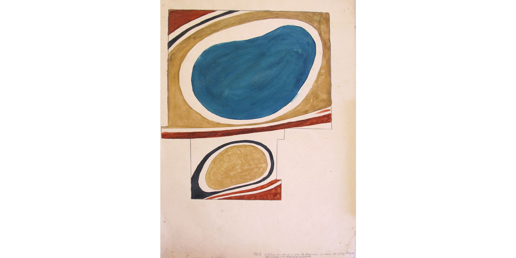 Alberto Teixeira Aquarela sobre cartão Sem assinatura 1962 50x35cm