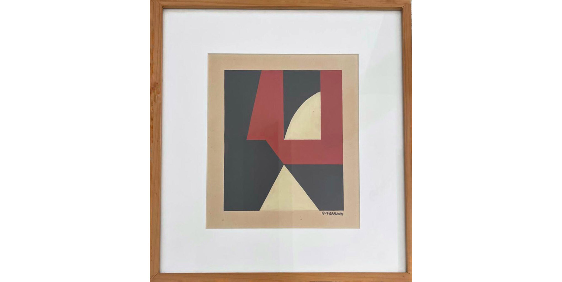 Arnaldo Ferrari Guache sobre cartão Dec 50 30x26cm