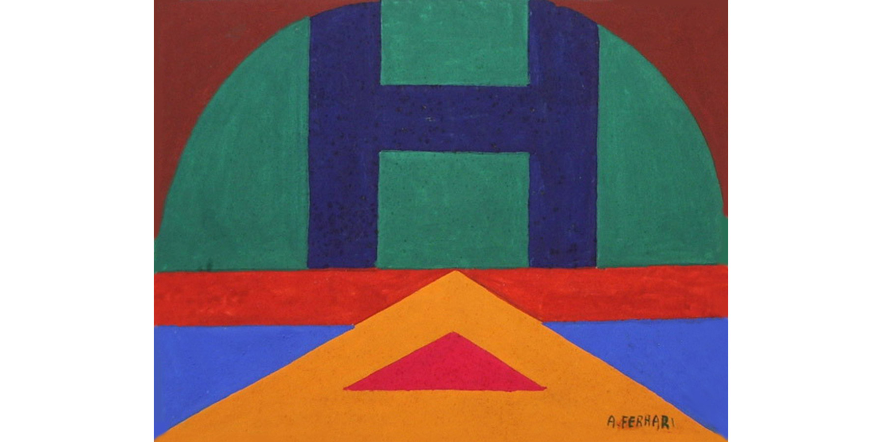 Arnaldo Ferrari Óleo sobre cartão Dec 50 16x20cm