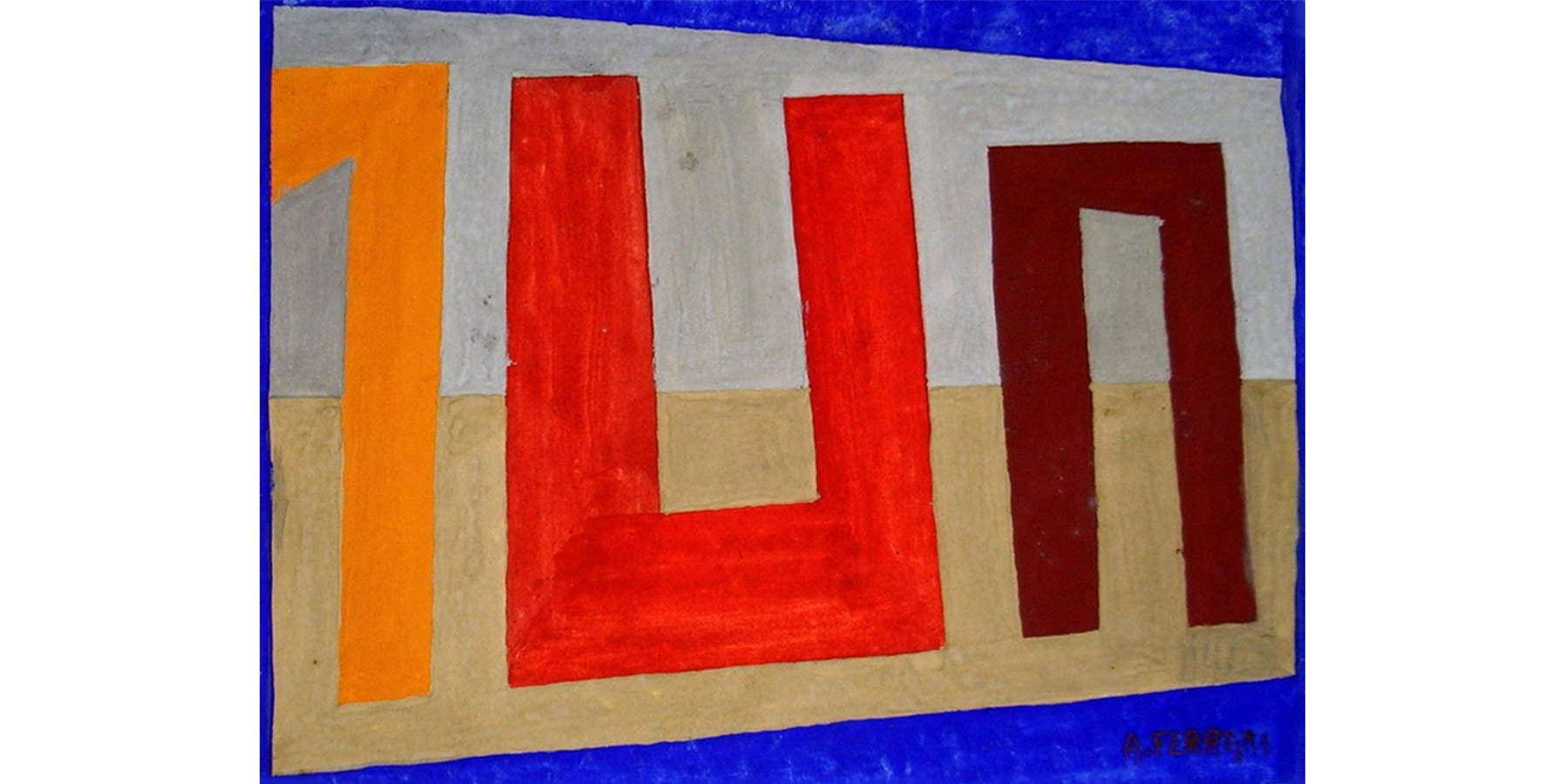 Arnaldo Ferrari Óleo sobre cartão Dec 50 16x21cm