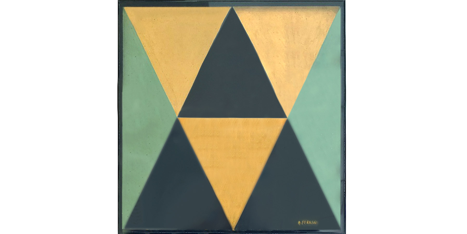 Arnaldo Ferrari Óleo sobre cartão Dec 50 39x39cm