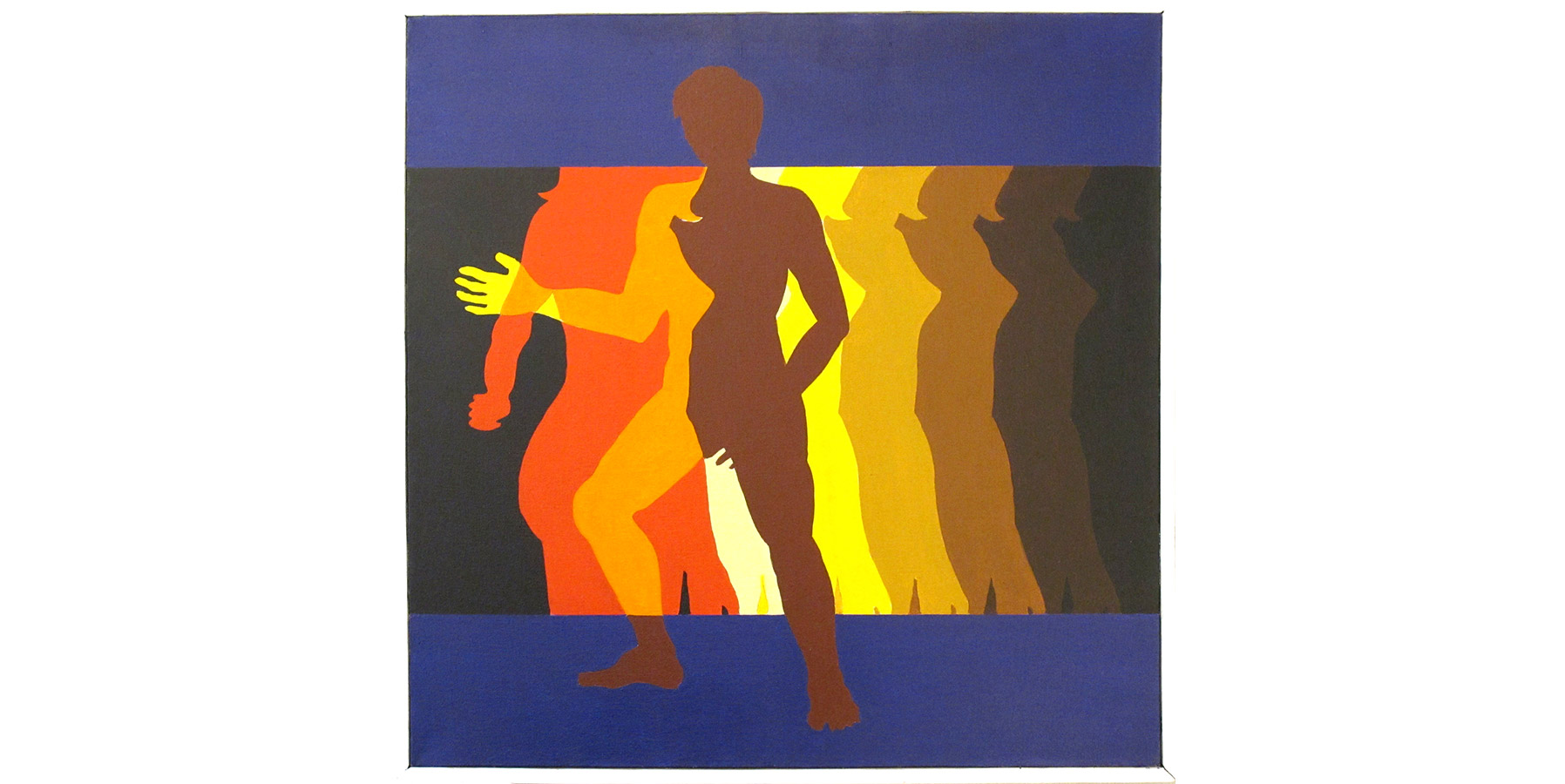 Décio Noviello Dança Acrílica sobre tela 1968 50x50cm