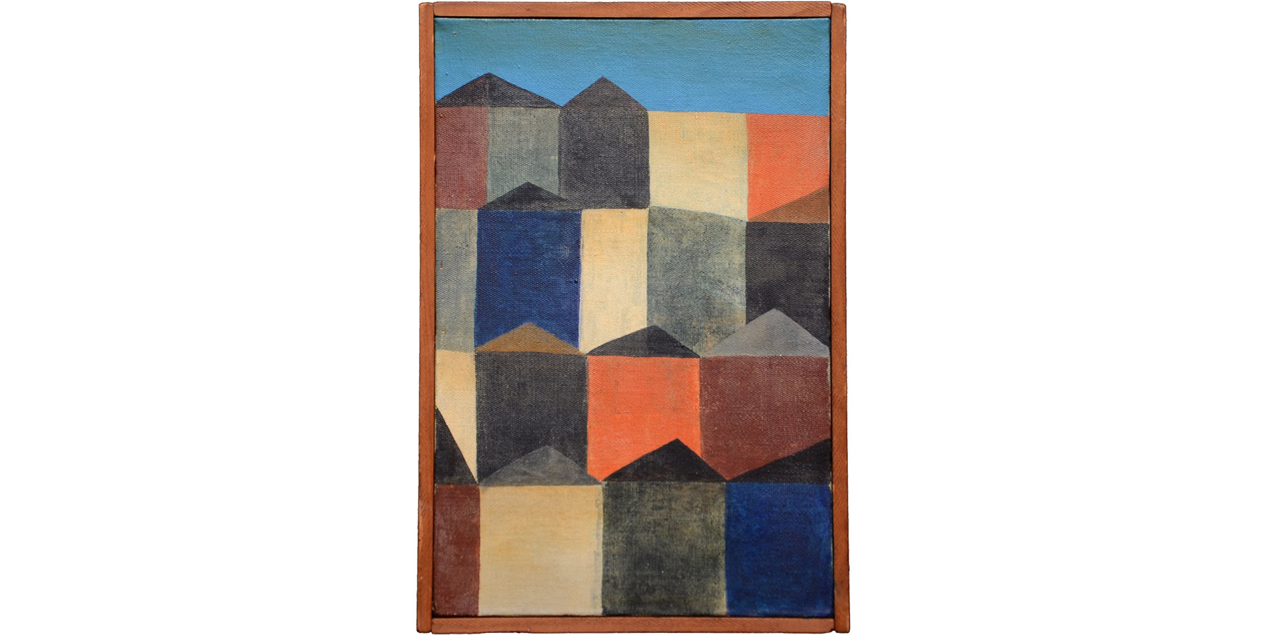 Décio Vieira Geométrico Têmpera sobre tela 1970 30x20cm