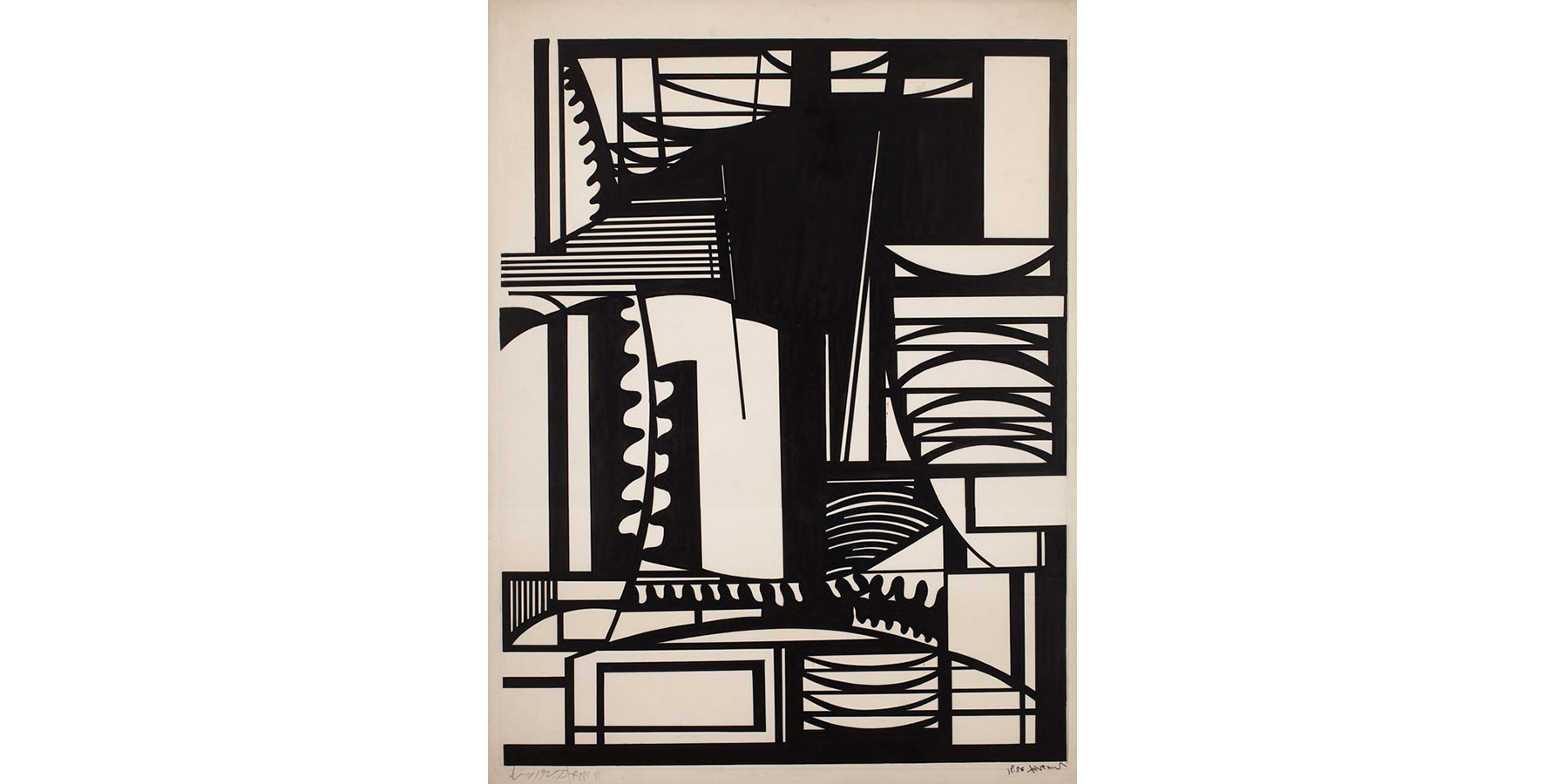 Fernando Lemos Nanquim sobre cartão 1956 75x65cm