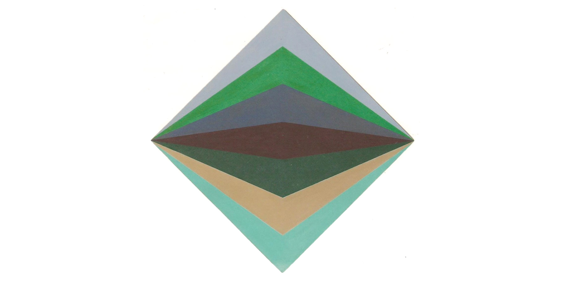 Hércules Barsotti Leituras Superpostas II Acrílica vinílica sobre Tela Duratex 1966 63cm na diagonal