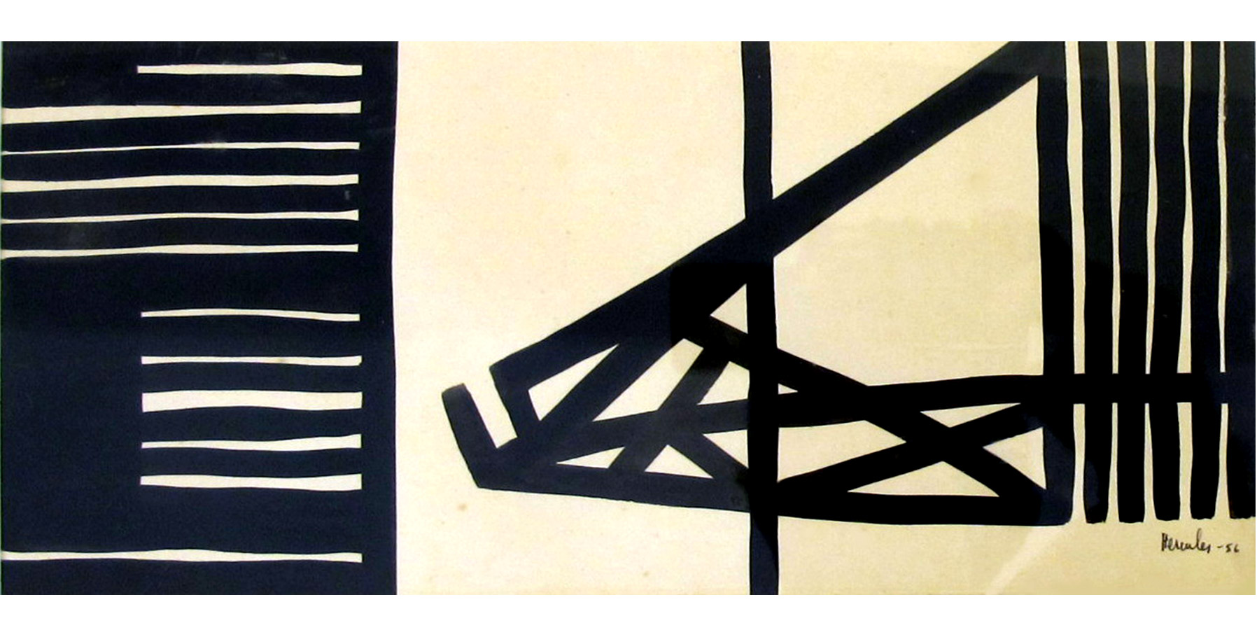 Hércules Barsotti Nanquim sobre cartão 1956 15x33cm