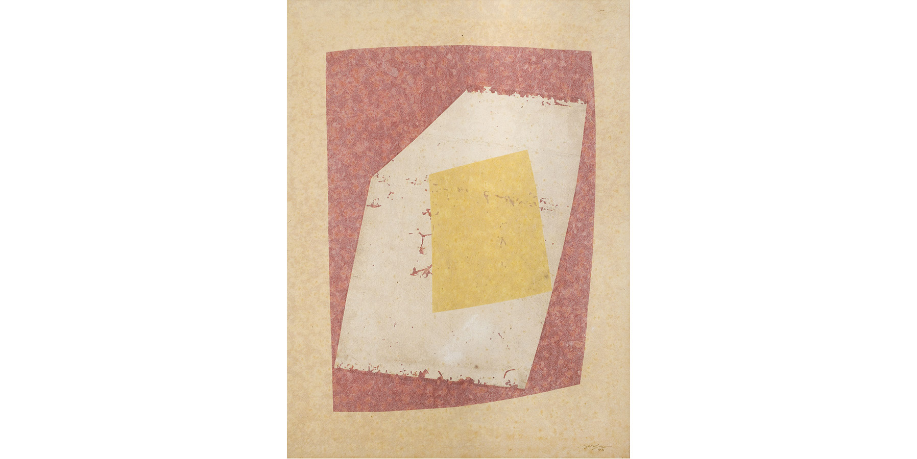 Ivan Serpa Colagem sob calor e pressão sobre cartão 1953 40x30cm