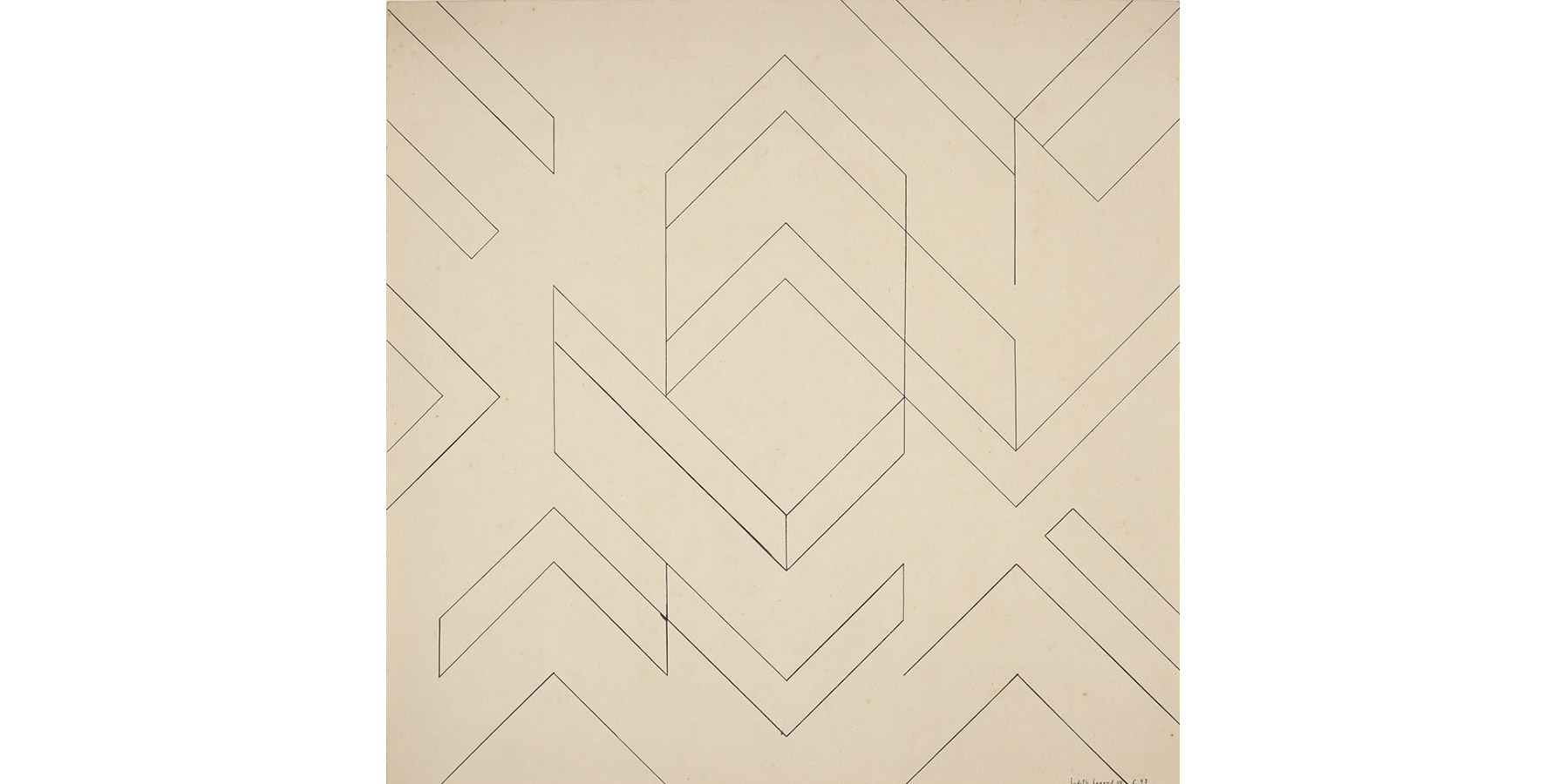 Judith Lauand Concreto 97 Acervo 212 Nanquim sobre cartão 1958 35x35cm