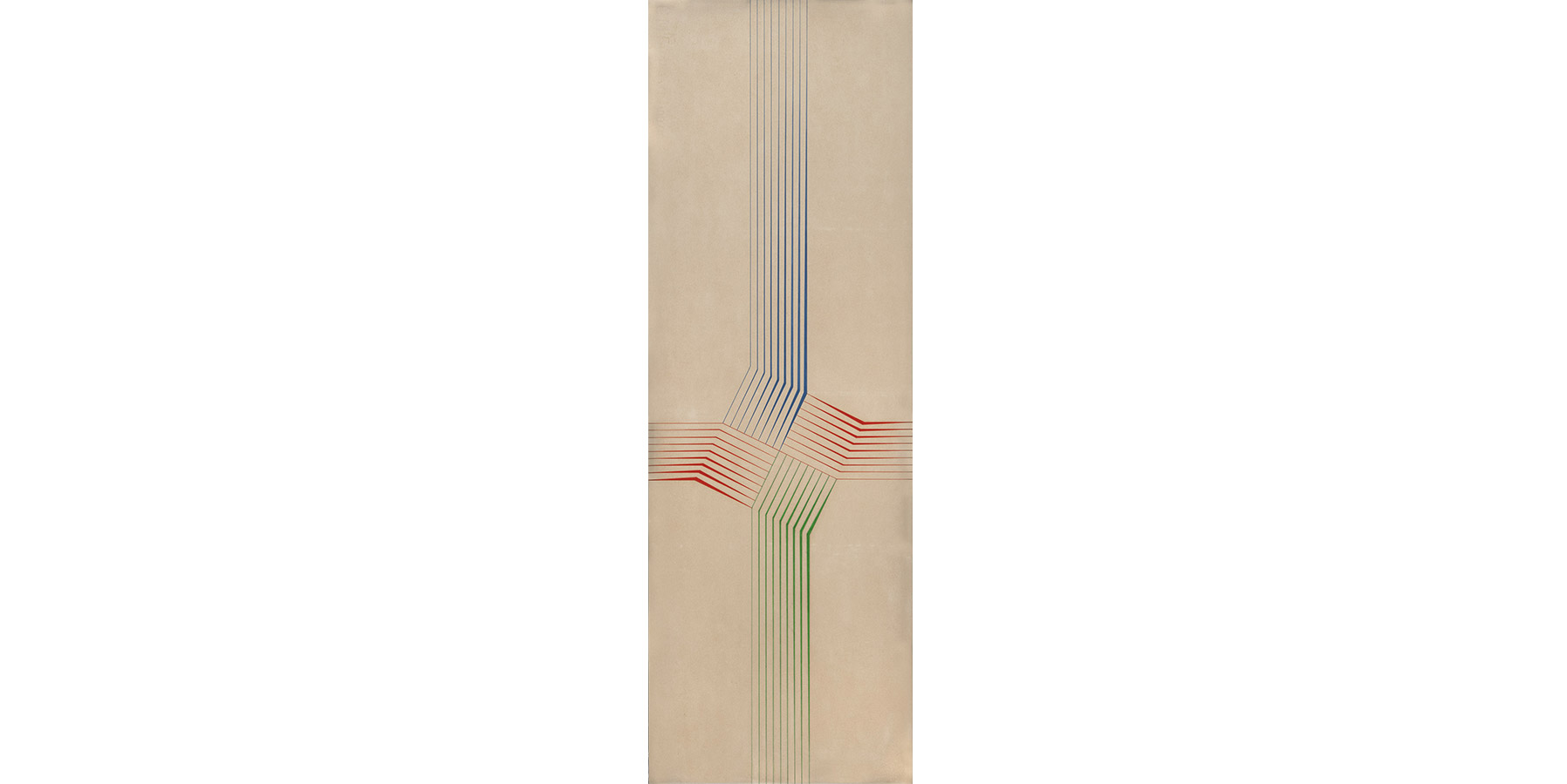 Lothar Charoux Quatro Quadrados Acrílica sobre cartão 1974 100x35cm