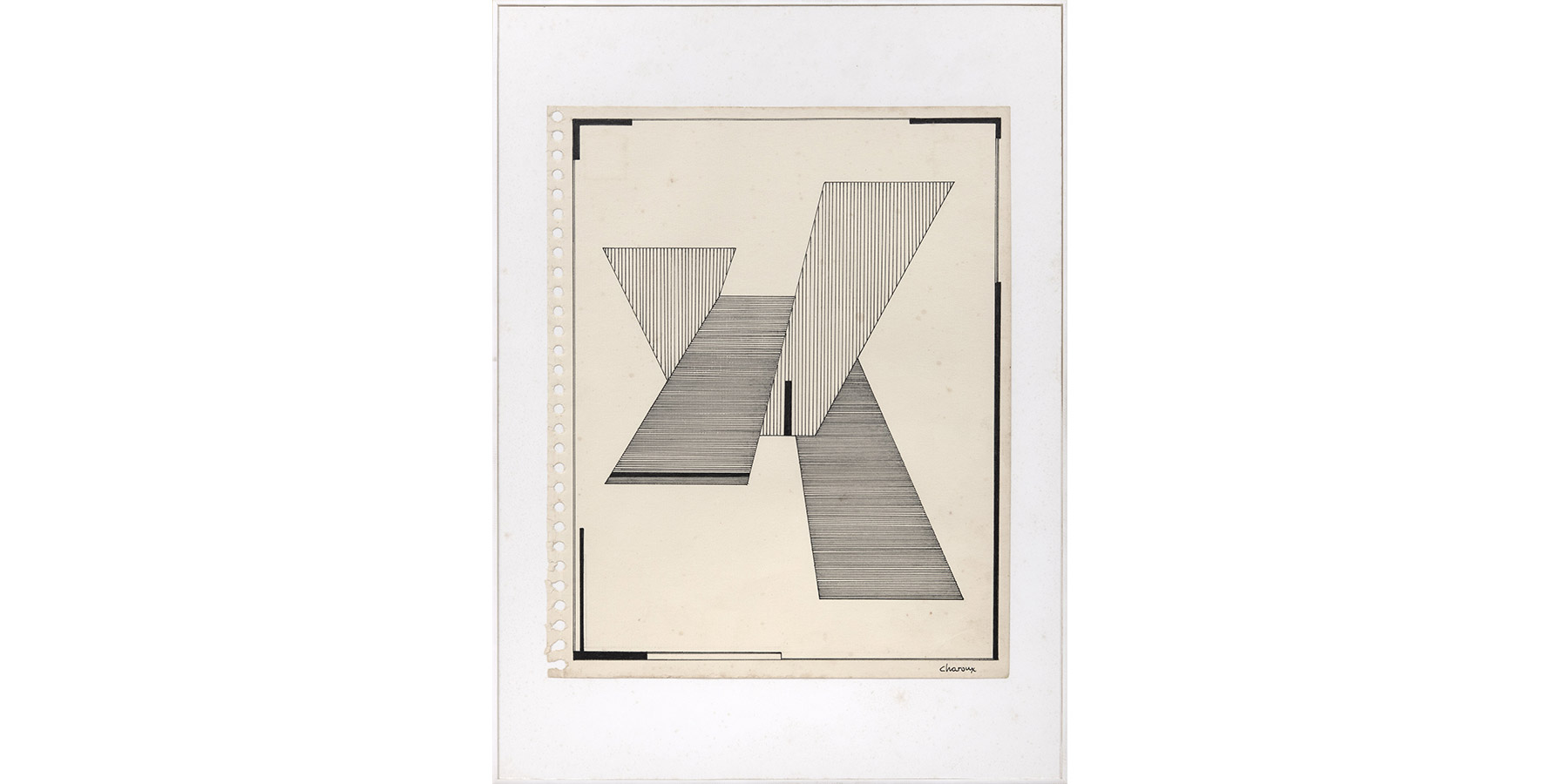 Lothar Charoux S.T Nanquim sobre papel Dec 50 32x26cm