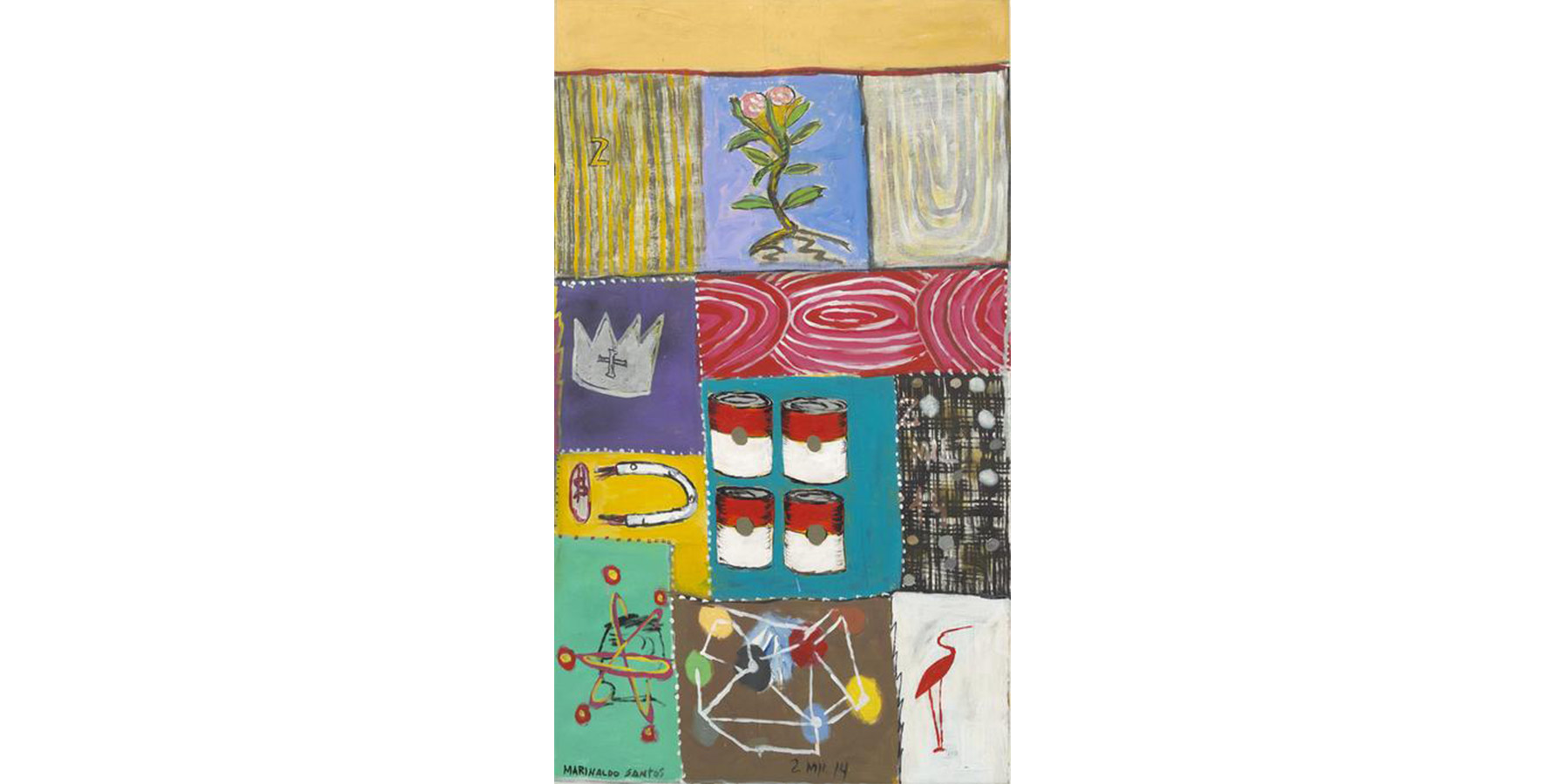 Marinaldo Santos Rosa Pro Bicho Acrílica sobre Tela 2014 122x71cm