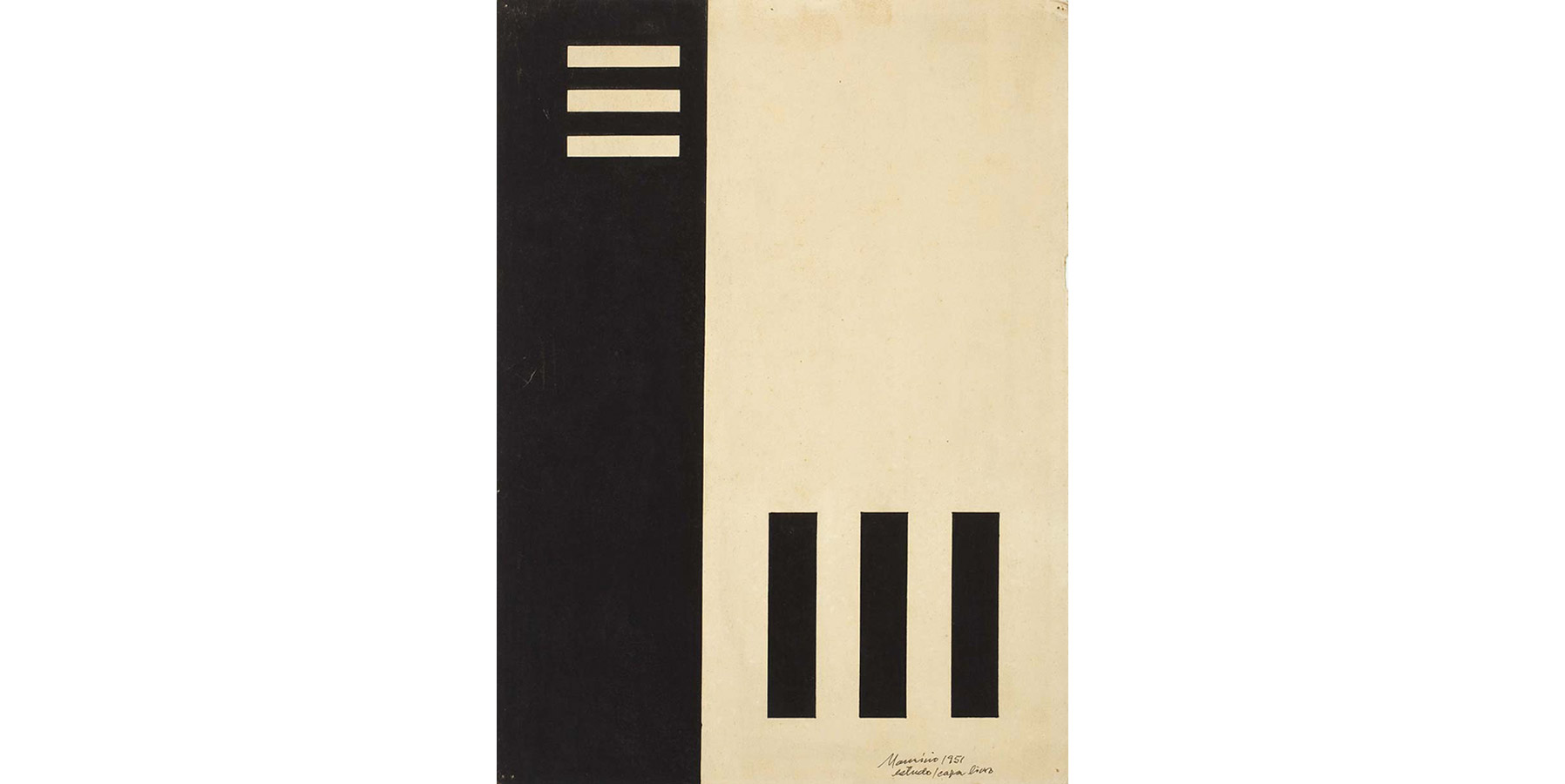 Maurício Nogueira Lima Guache sobre cartão 1951 35x25cm