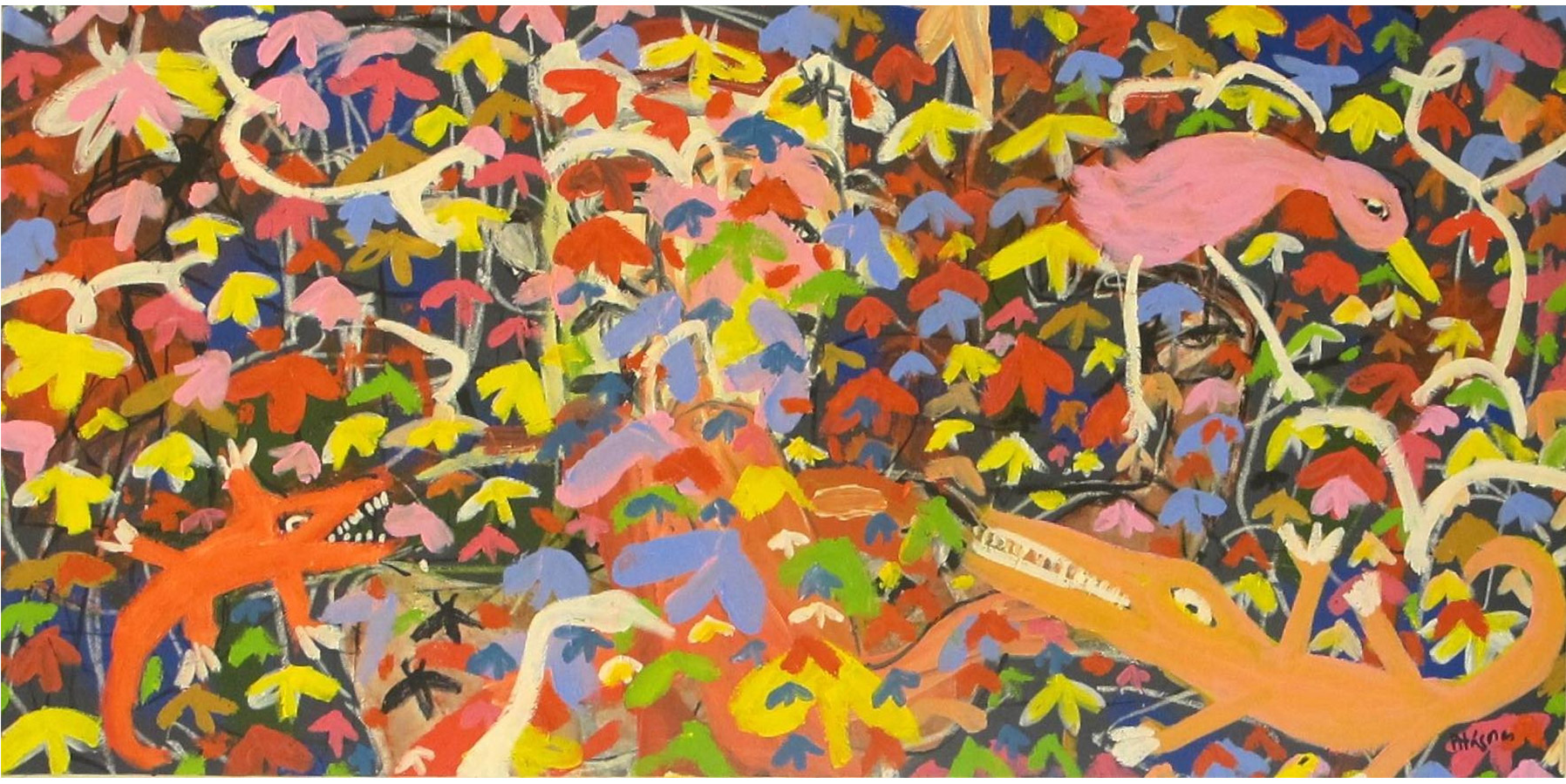 Pitágoras Lopes Acrílica sobre tela 2011 80x160cm