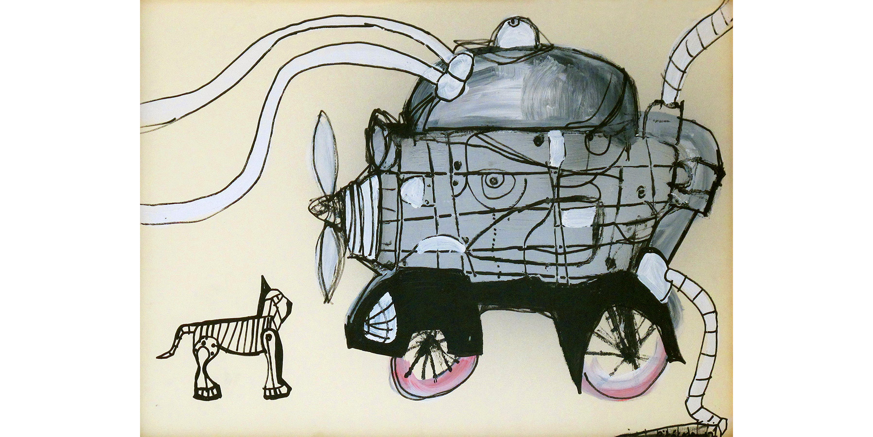 Pitágoras Lopes Acrílica e spray sobre cartão 2012 50x72cm