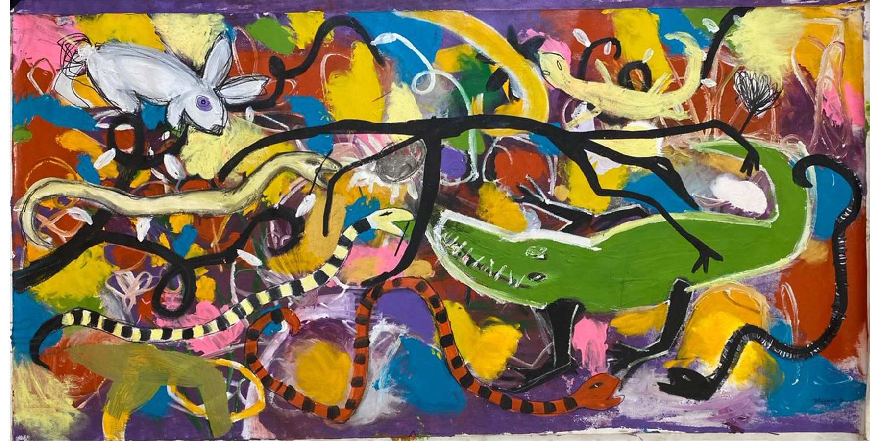 Pitágoras Lopes Acrílica sobre tela 2012 120x230cm