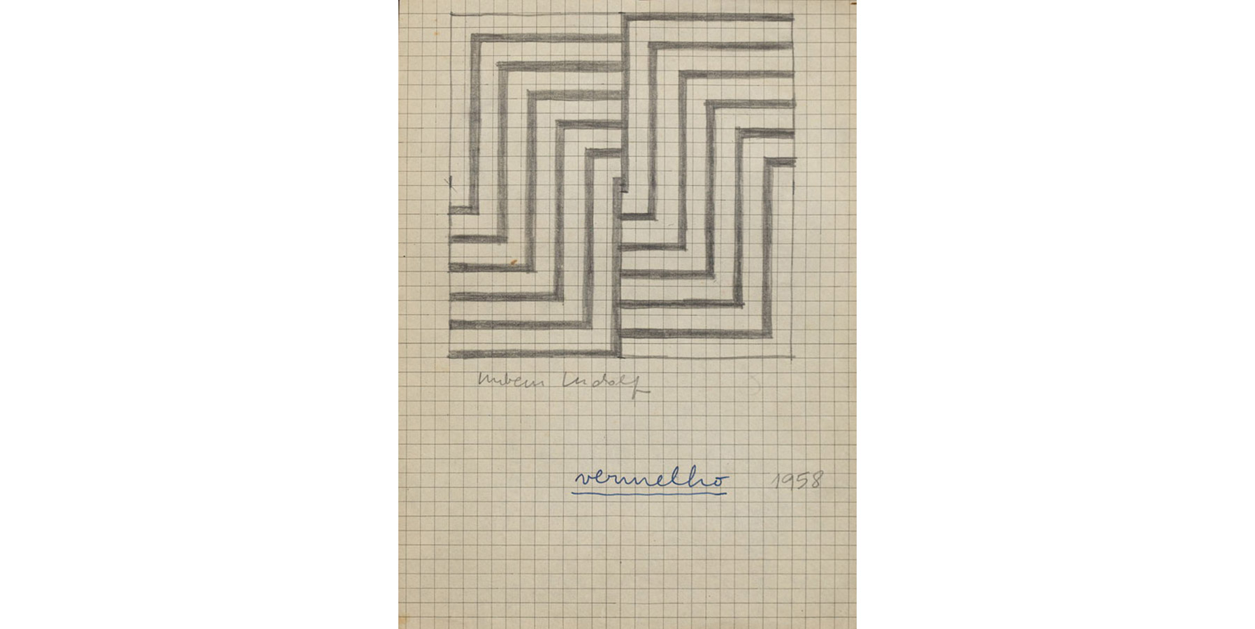 Rubem Ludolf Lápis sobre cartão 1958 22x16cm