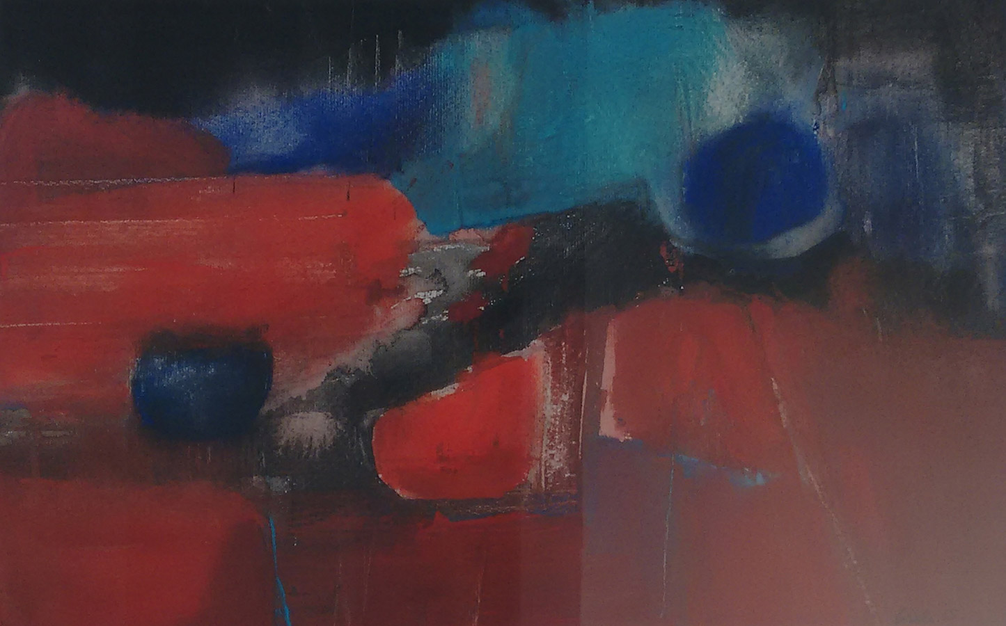 Gisela Eichbaum Técnica mista sobre cartão 1965 22x31 cm - com moldura 45x54cm