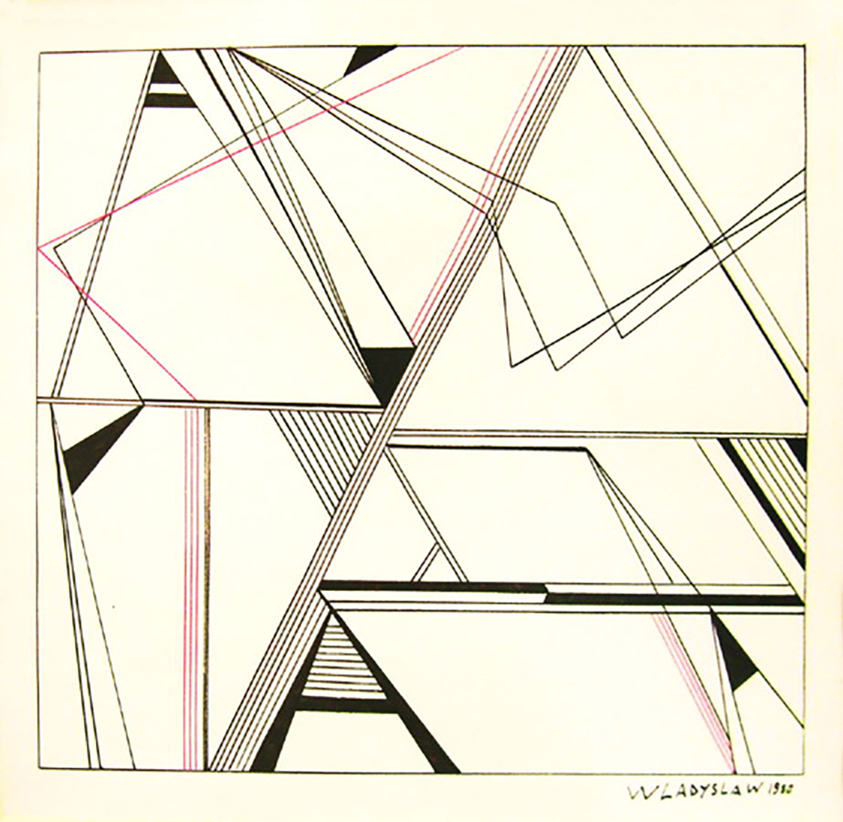 Anatol Wladyslaw Nanquim e lápis colorido sobre cartão 1950 16x20cm