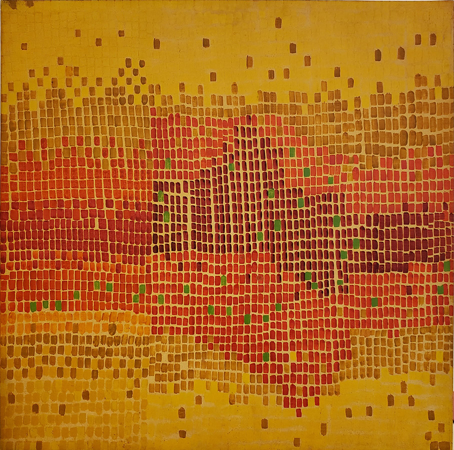 Maurício Nogueira Lima Reticulas Óleo e têmpera vinílica sobre madeira 1959 61x61cm